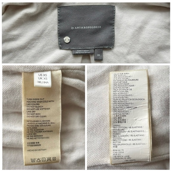 ANTHROPOLOGIE XS Brenna Faux Fur Coat in Pink • Coral Fuzzy Furry Toggle Jacket - Picture 9 of 15